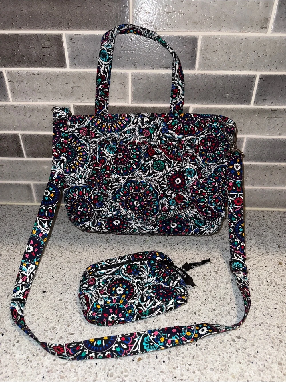 Vera Bradley Stained Glass multi strap tote